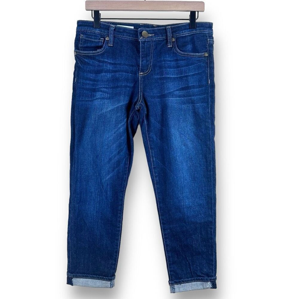 Kut From The Kloth Women's Size 6 Catherine Slim Boyfriend Jean Cuffed Ankle‎